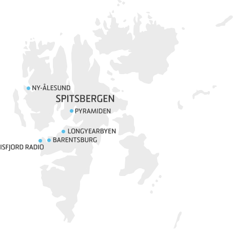 Map of Svalbard islands