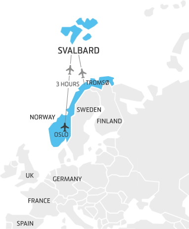 Flight times to Svalbard