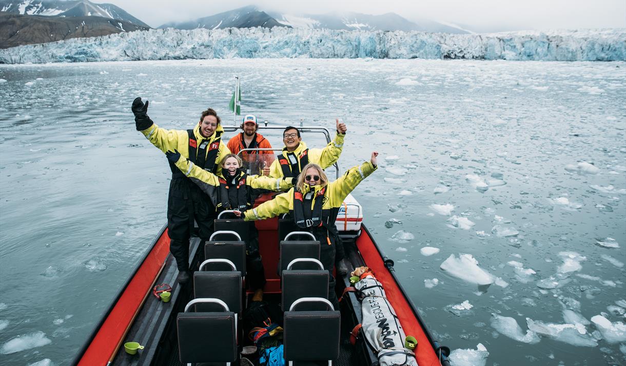 RIB boat ride along the ice edge Svalbard Adventures Boat trips in